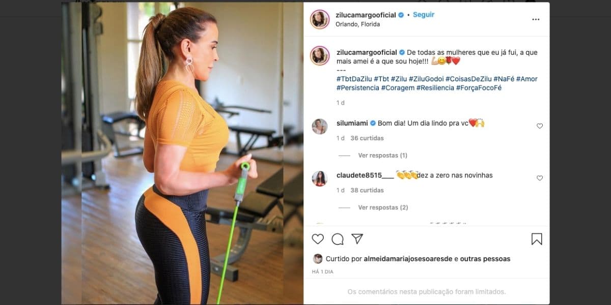 Zilu escancara bumbum aos 64 anos (Reprodução)