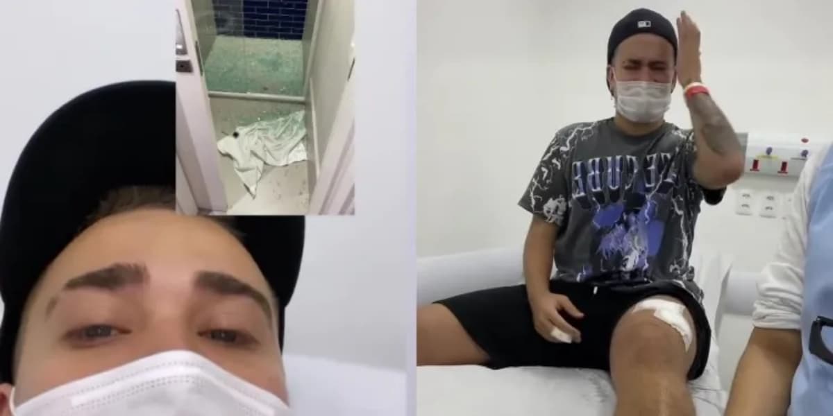 Luis Mariz sofreu grave acidente provocado pelo box do banheiro (Foto: Reprodução)