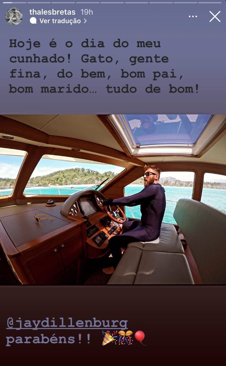 Publicação de Thales (Foto: Reprodução/ Instagram)