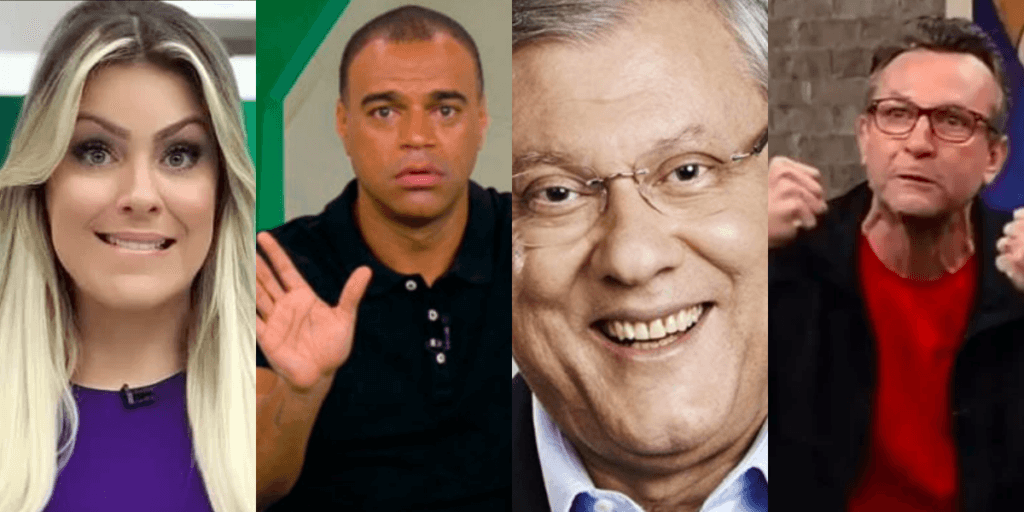 Denilson, Renata Fan, Milton Neves e Neto: Record arma destruir Band com proposta irrecusável