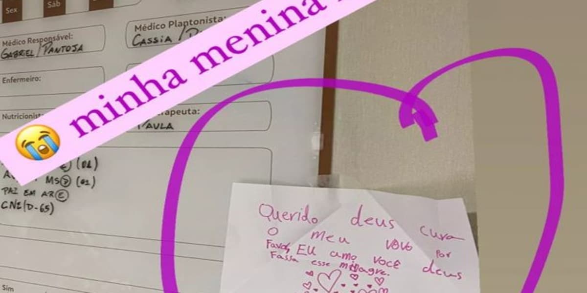 Angélica exibiu cartinha que Eva fez para o avô (Foto: Instagram)