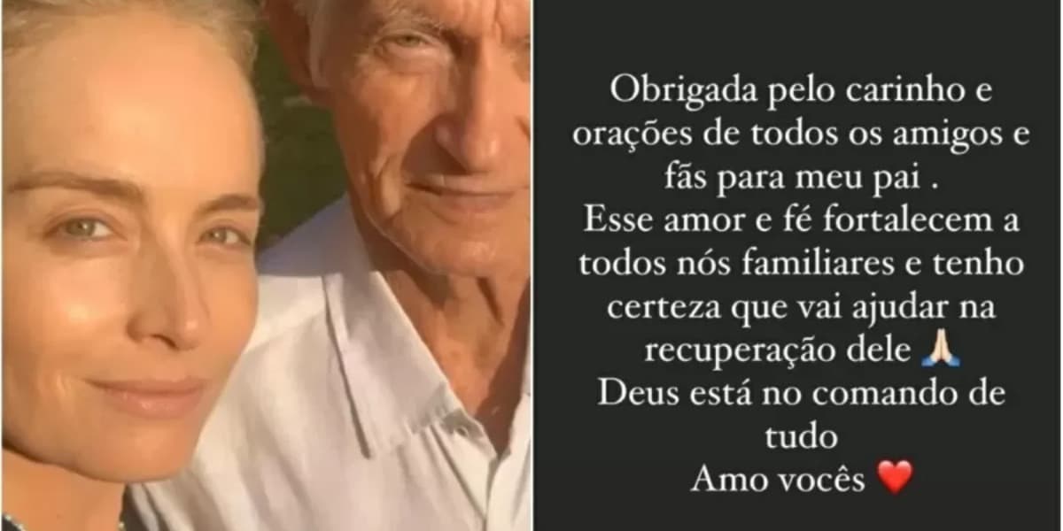 Angélica decidiu falar sobre o estado de saúde de seu pai (Foto: Reprodução) Angélica decidiu falar sobre o estado de saúde de seu pai (Foto: Reprodução)
