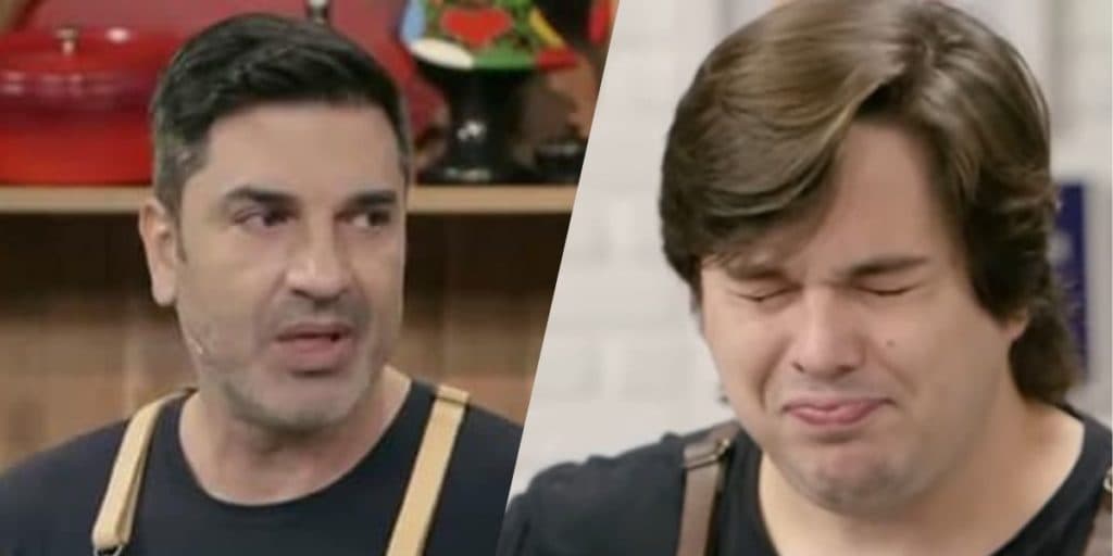 "Chame a bombeira", Assistente de Edu Guedes passa mal no The Chef, não segura lágrimas e se desespera: "Queimou"