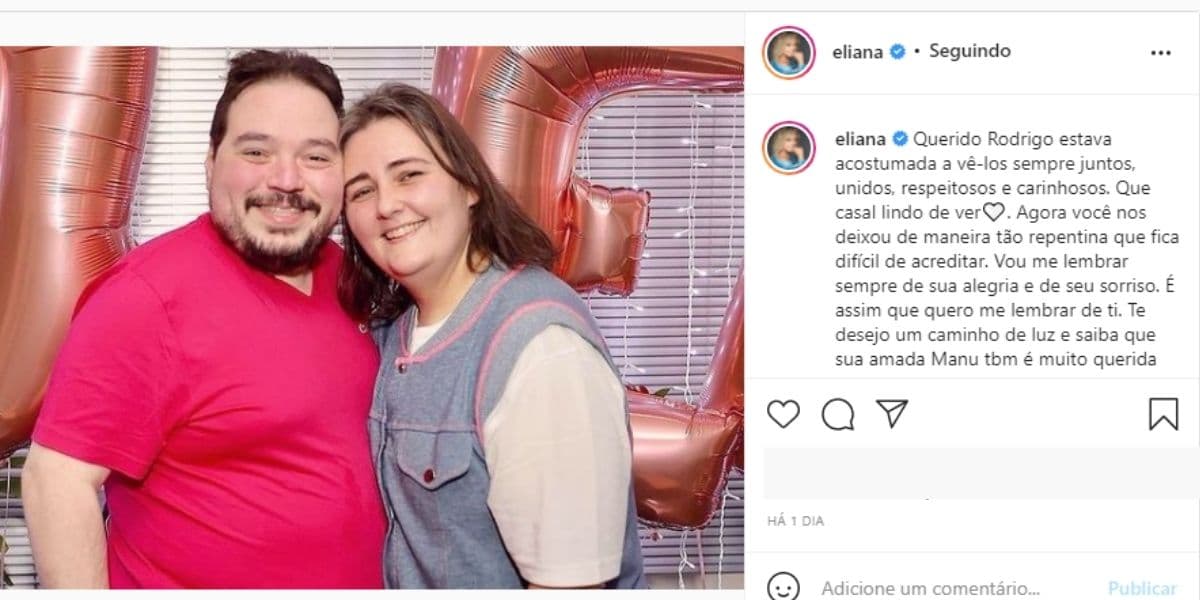 "Fica difícil de acreditar", Eliana anuncia morte, perde o chão e desaba em textão: "Vou me lembrar sempre" "Fica difícil de acreditar", Eliana anuncia morte, perde o chão e desaba em textão: "Vou me lembrar sempre"