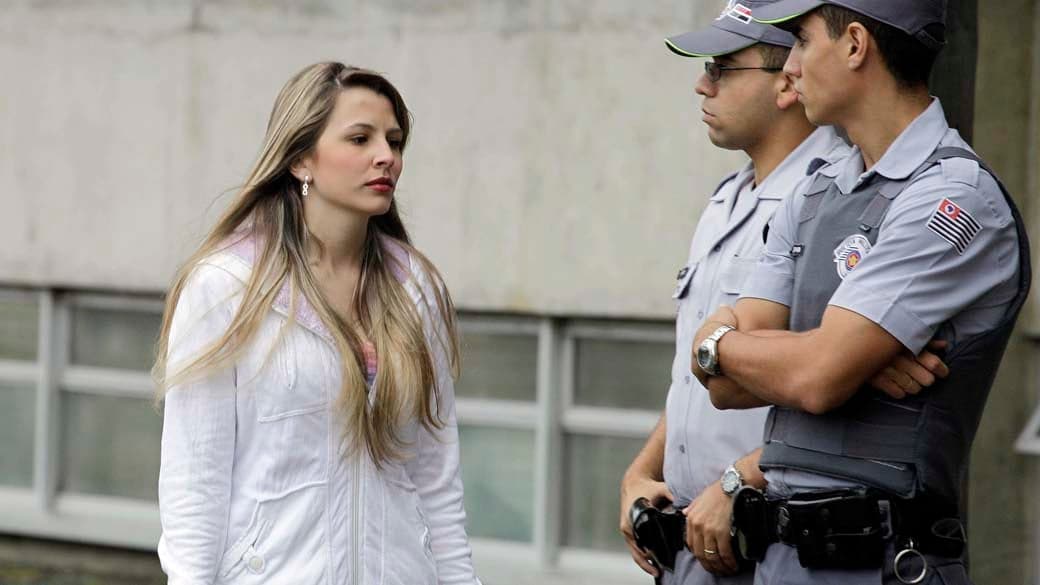 Nayara Rodrigues em sua última aparição no julgamento do Caso Eloá (Foto: Nelson Antoine/Fotoarena)