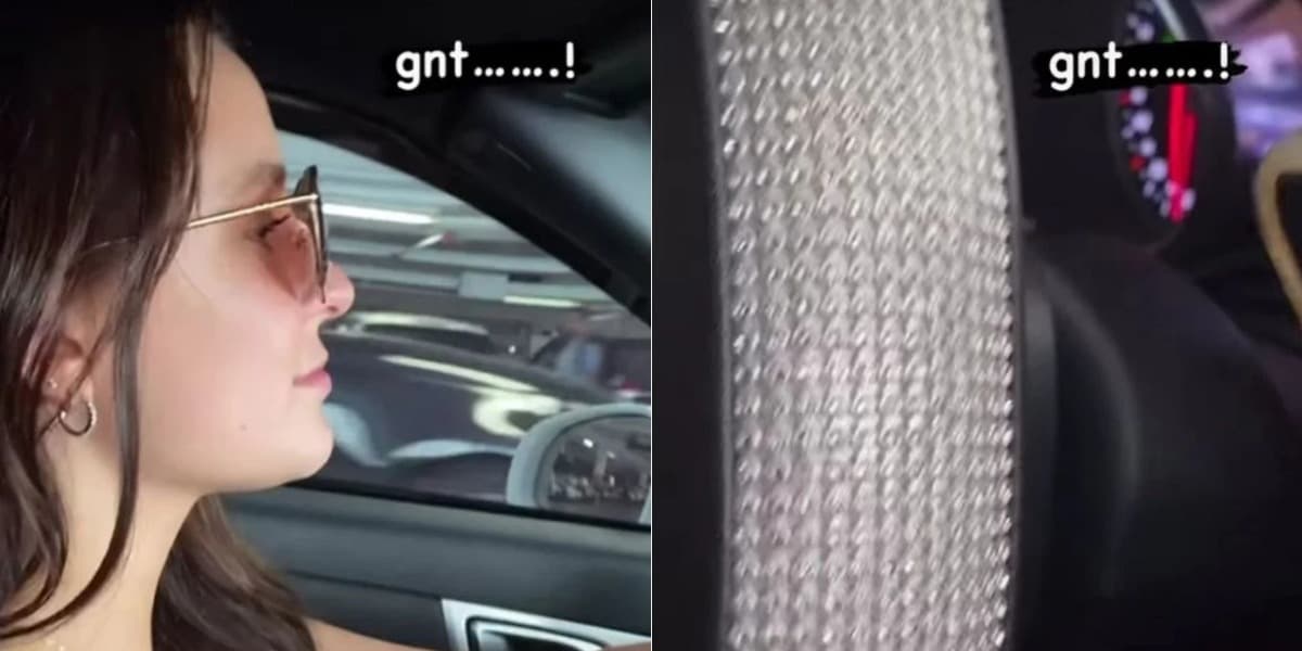 Larissa surge nos stories de Paloma Duarte em carro de diamante - Foto: Reprodução