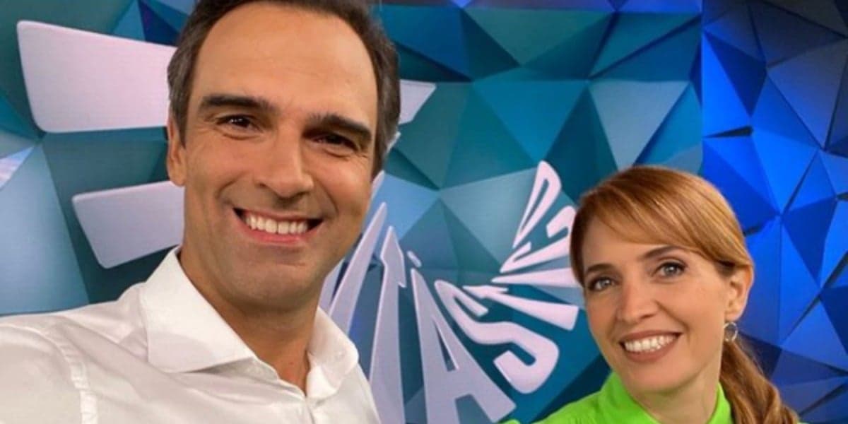Tadeu Schmidt e Poliana Abritta (Foto: Reprodução)