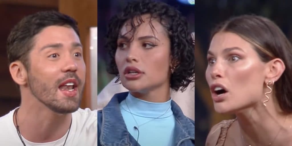 A Fazenda 13: Rico, Aline e Dayane discutem ao vivo e amizade dos três é colocada de vez em risco
