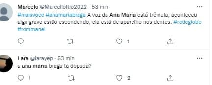 Ana Maria teve seu estado de saúde por fãs no Twitter (Foto: Reprodução) 