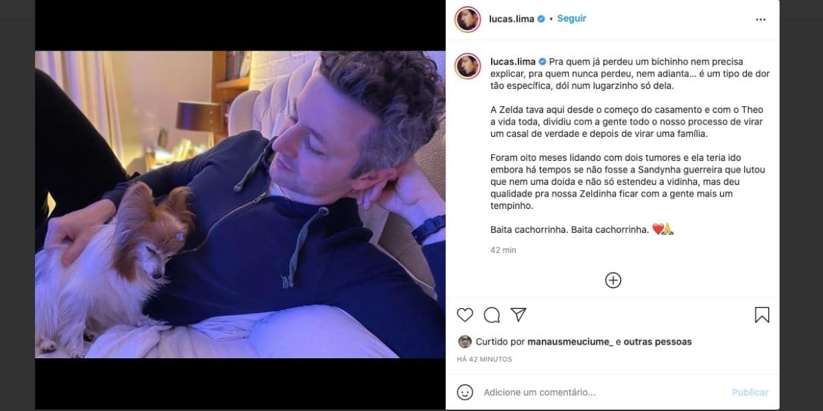 De acordo com Lucas Lima, dor é inexplicável (Reprodução) De acordo com Lucas Lima, dor é inexplicável (Reprodução)