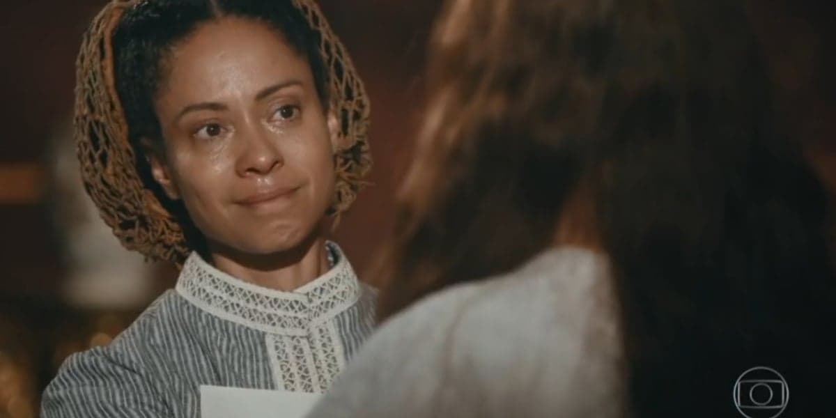 Justina em Nos Tempos do Imperador (Foto: Reprodução/Globo) Justina em Nos Tempos do Imperador (Foto: Reprodução/Globo)