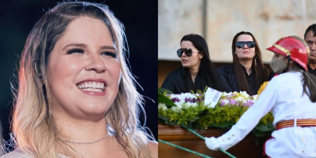 Cortejo com o corpo de Marília Mendonça é seguido por milhares de fãs e cantora é enterrada em Goiânia