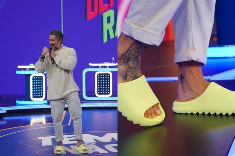 Marcos Mion de chinelo no Caldeirão da Globo (Foto: Reprodução) Marcos Mion de chinelo no Caldeirão da Globo (Foto: Reprodução)