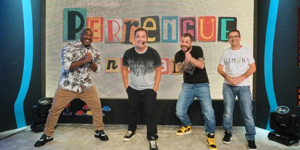 Elenco do Perrengue na Band, que apresentava o Encrenca na RedeTV! (Foto: Reprodução)