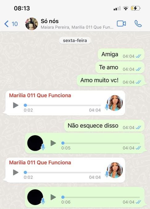 Maraísa solta print da última conversa com Marilia Mendonça (Foto: Print Twitter)