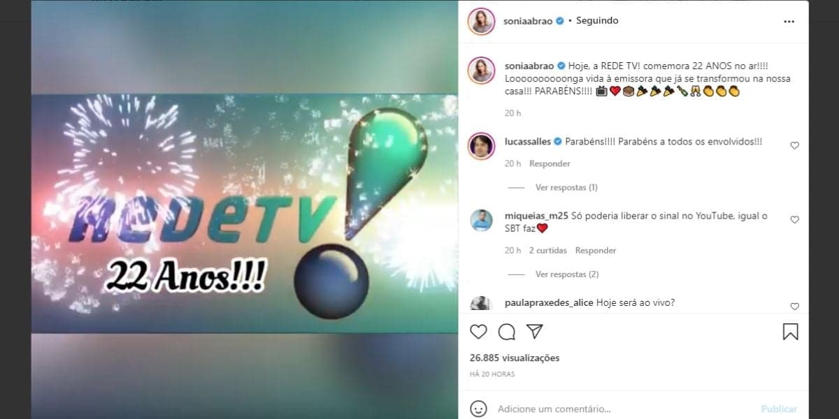 Sonia Abrão expõe desfecho da RedeTV, é anunciada na Globo por Luciano Huck e explode em emoção: "Momento lindo"