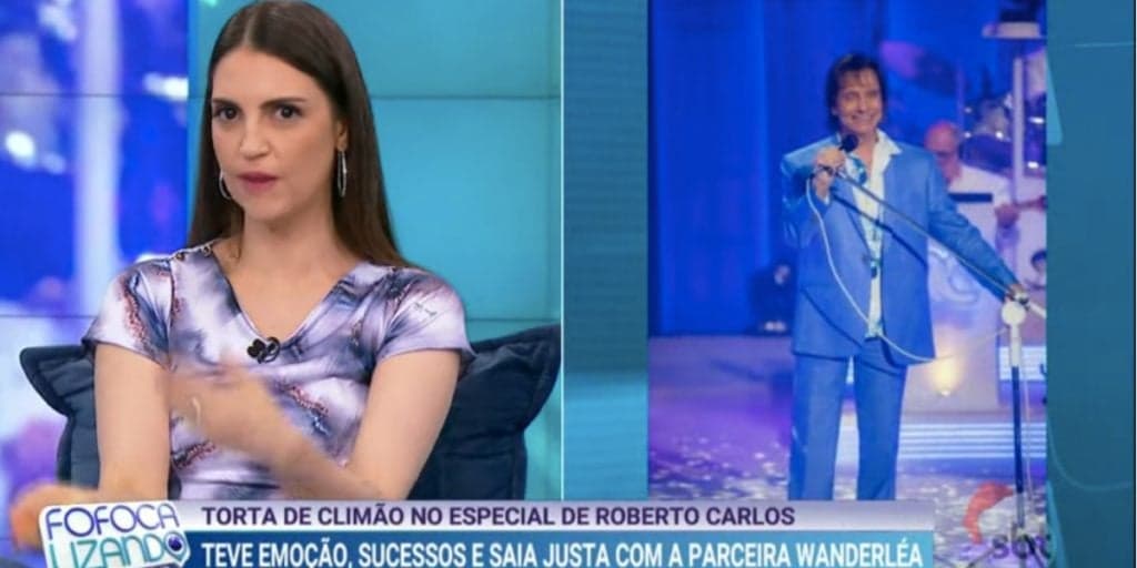 Chris Flores expõe momento íntimo de Roberto Carlos com apresentadora do SBT: "Ele ia me beijar"