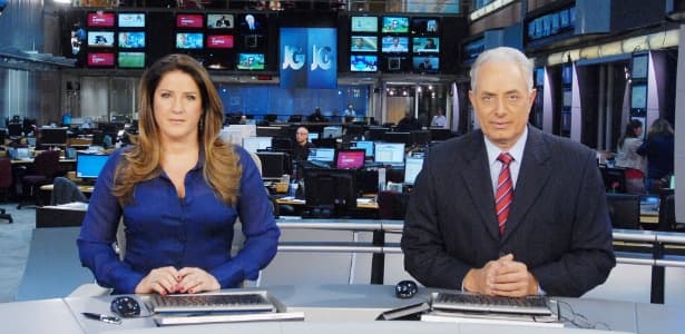 Christiane Pelajo e William Waack no "Jornal da Globo" (Foto: Reprodução/TV Globo)