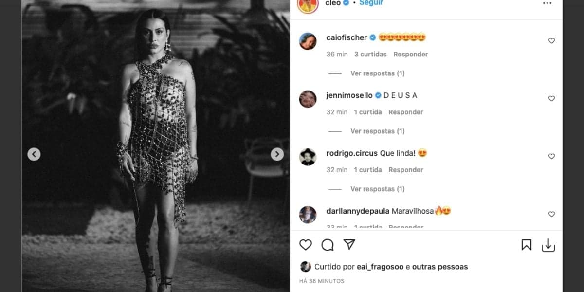 Cleo mostra demais em clique ousado (Reprodução) 