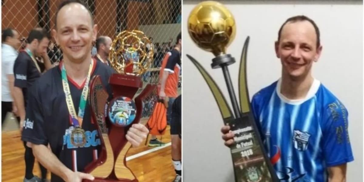 Geovani Biancho morreu após ter sido atingido com voadora em campo (Foto: Montagem) Geovani Biancho morreu após ter sido atingido com voadora em campo (Foto: Montagem)