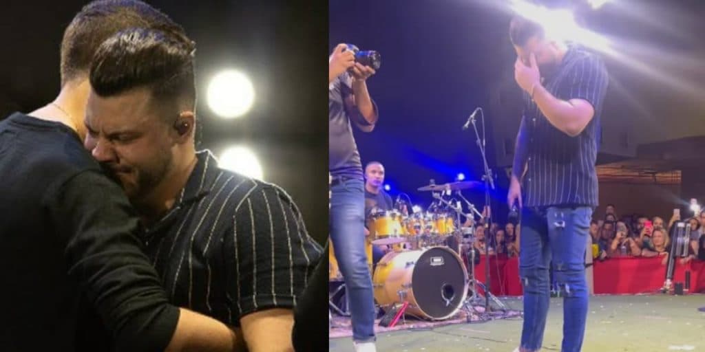 Murilo Huff faz primeiro show após morte de Marília Mendonça e família da cantora faz surpresa