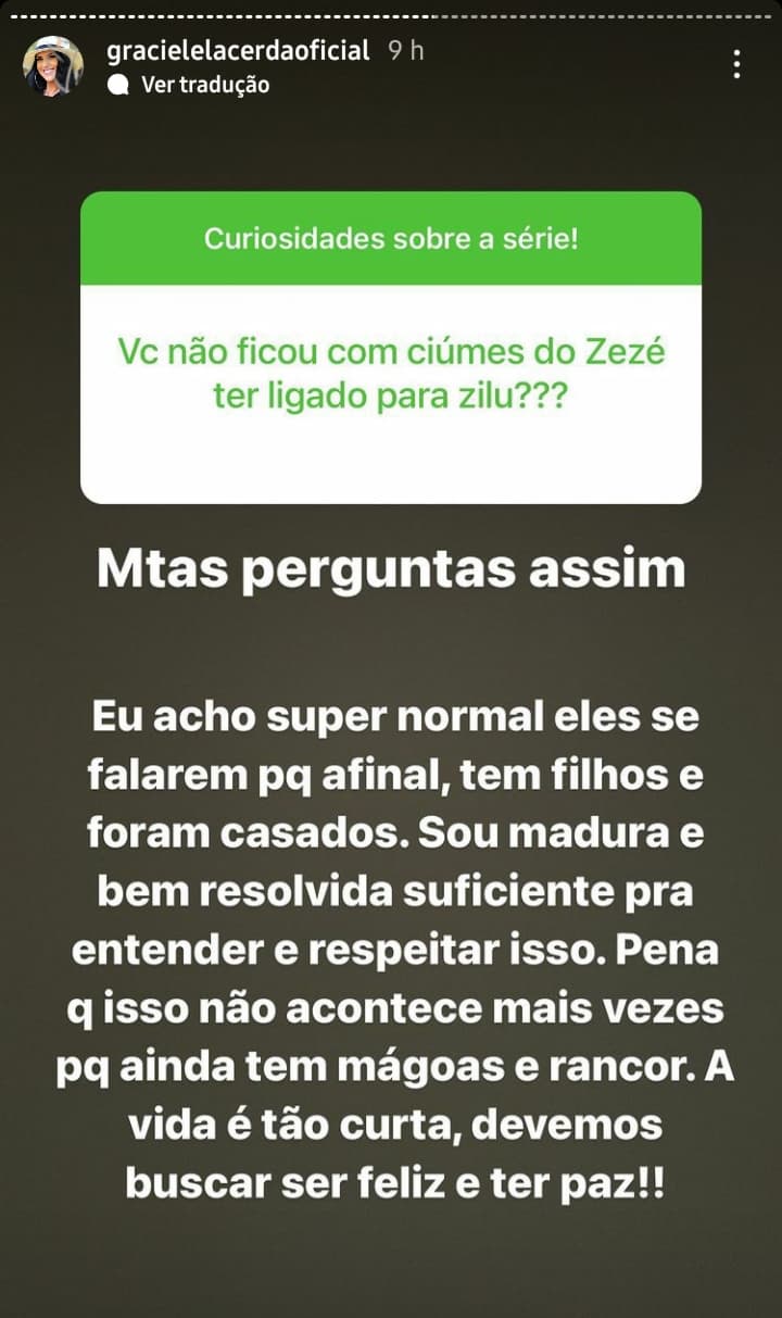 Publicação de Graciele Larcerda (Foto: Reprodução/ Instagram) Publicação de Graciele Larcerda (Foto: Reprodução/ Instagram)