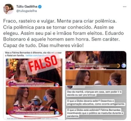 Túlio Gadelha falou sobre a polêmica nas redes sociais (Foto: Reprodução)