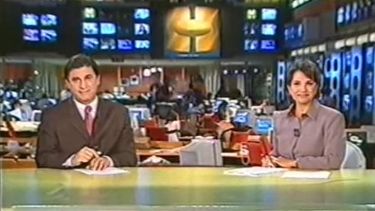Carlos Nascimento e Sandra Annenberg no "Jornal Hoje" (Foto: Reprodução/TV Globo)
