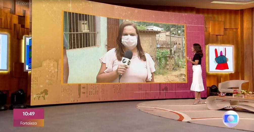 Fátima Bernardes falou com a repórter Taísa Moura no "Encontro" (Foto: Reprodução/TV Globo) Fátima Bernardes falou com a repórter Taísa Moura no "Encontro" (Foto: Reprodução/TV Globo)