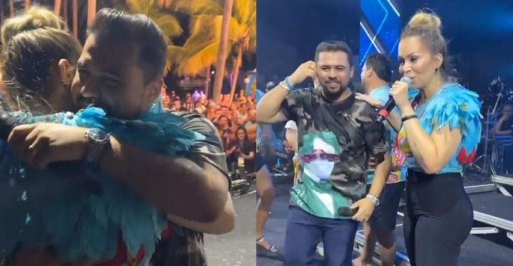 Xand Avião e Solange Almeida se reconciliam, cantam juntos e se abraçam após quatro anos do fim da dupla