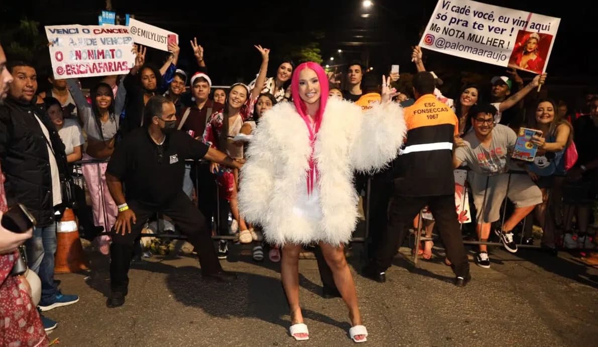 Virgínia Fonseca atendeseus fãs do lado de fora da sua festa (Foto: Reprodução/ Internet)