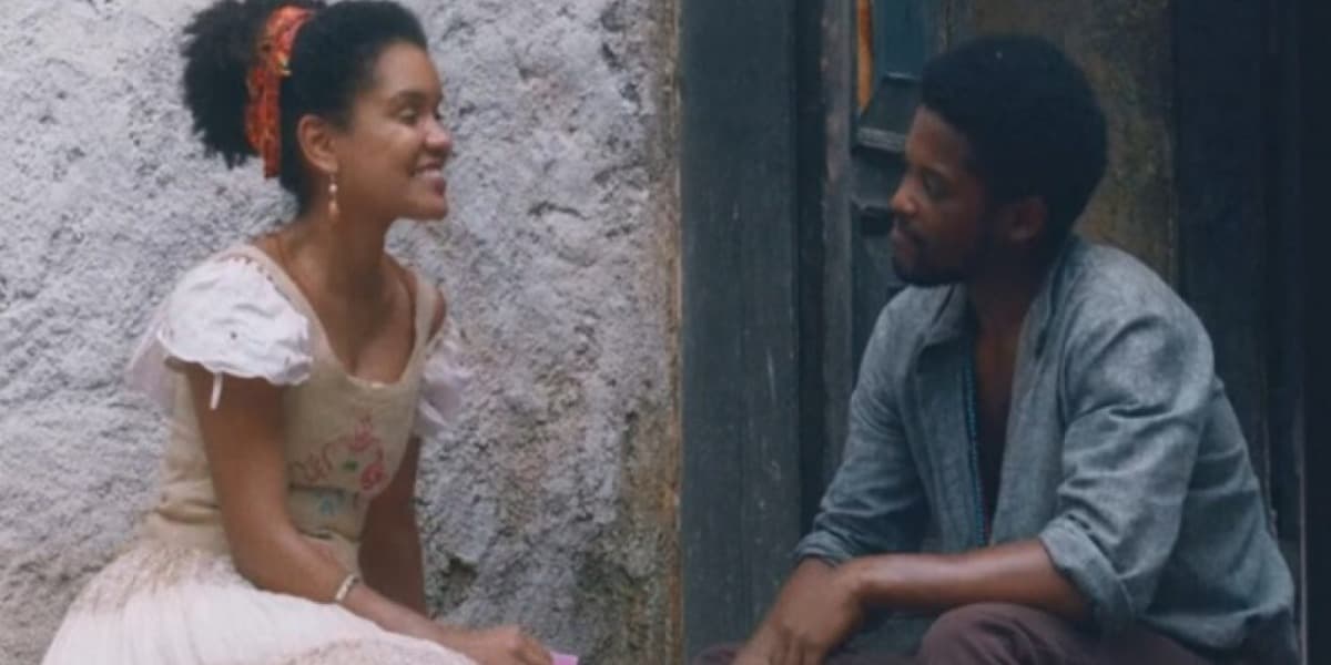 Guebo e Zayla em Nos Tempos do Imperador - Foto: Reprodução Guebo e Zayla em Nos Tempos do Imperador - Foto: Reprodução