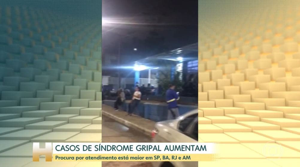 César Tralli mostrou hospitais de São Paulo completamente lotados por causa da nova gripe (Foto: Reprodução/TV Globo)