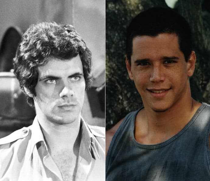 Mário Gomes e Márcio Garcia interpretaram Luiz em "Anjo Mau" (Foto: Reprodução/TV Globo) Mário Gomes e Márcio Garcia interpretaram Luiz em "Anjo Mau" (Foto: Reprodução/TV Globo)