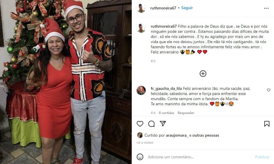 Mãe de Marília Mendonça manda recado ao filho - Foto: Reprodução