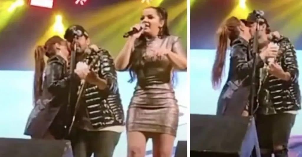 Maiara dá beijão em Fernando durante show ao vivo e reação de Maraísa surpreende no embalo de "Supera"
