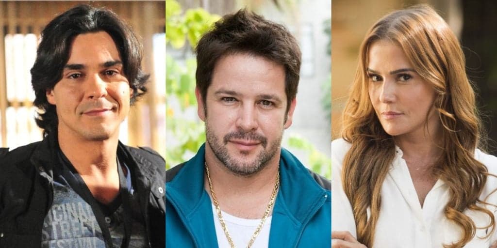 Murilo Benício, André Gonçalves e Deborah Secco: atores têm casos com famosos que ninguém imaginava