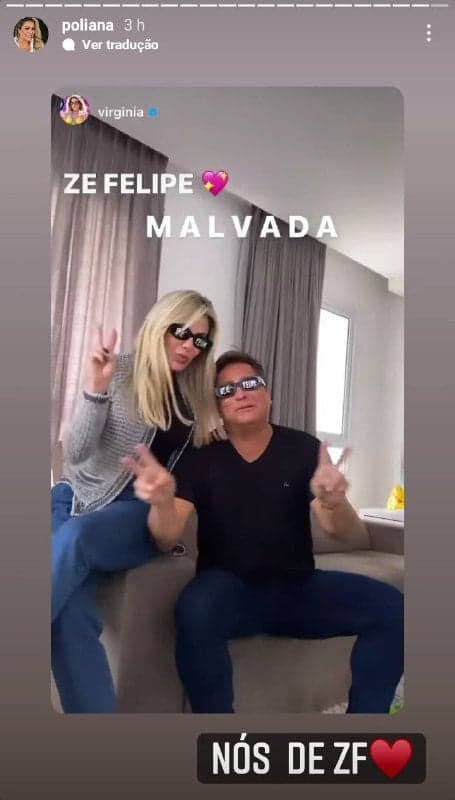 Poliana Rocha e Leonardo foram filmados por Virgínia Fonseca (Foto: Reprodução)