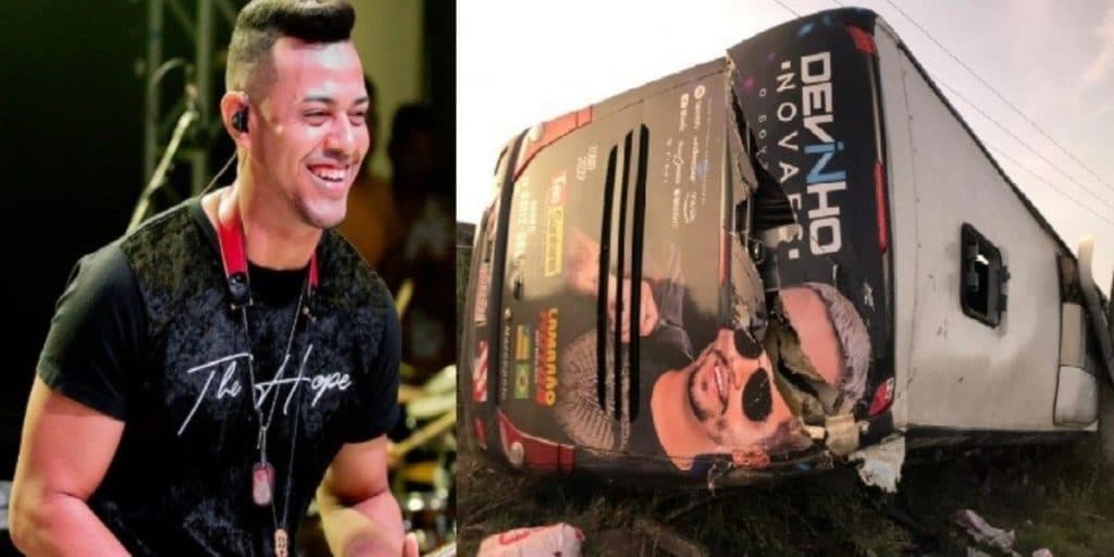Ônibus do cantor Devinho Novaes sofre acidente na estrada e notícia de morte de músico é confirmada