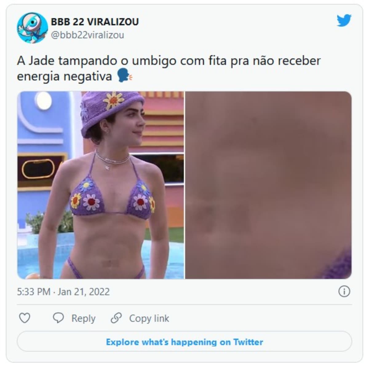 Internautas reagiram fato curioso de Jade (Foto: Reprodução / Twitter)