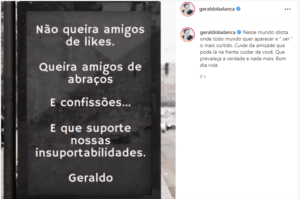 Geraldo Luis faz posts enigmáticos após ser excluídoo de evendo da Record (Foto: Reprodução/Instagram)
