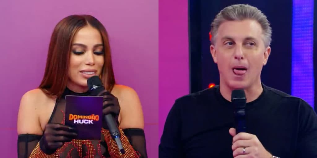 Luciano Huck surpreende e simula sexo oral ao vivo na Globo em quadro com Anitta: "É assim"