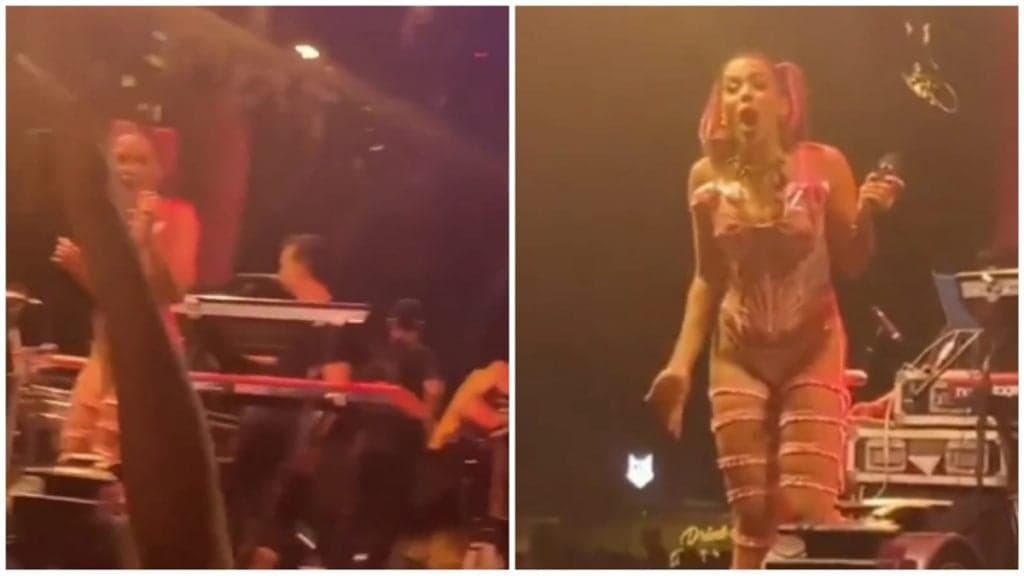 Anitta recusa na cara larga cantar sua nova música em show e explica ao público: "Gente, não posso!"