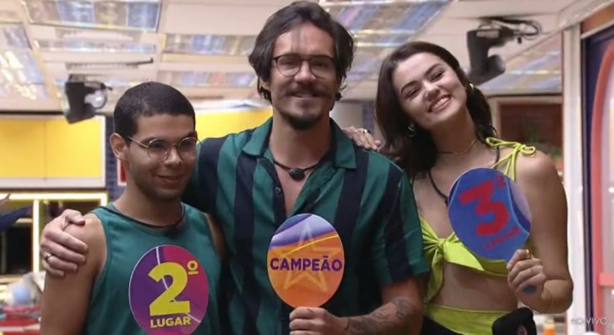O pódio de Eliezer foi entre Vyni e Eslovênia (Foto: Reprodução / Globoplay)