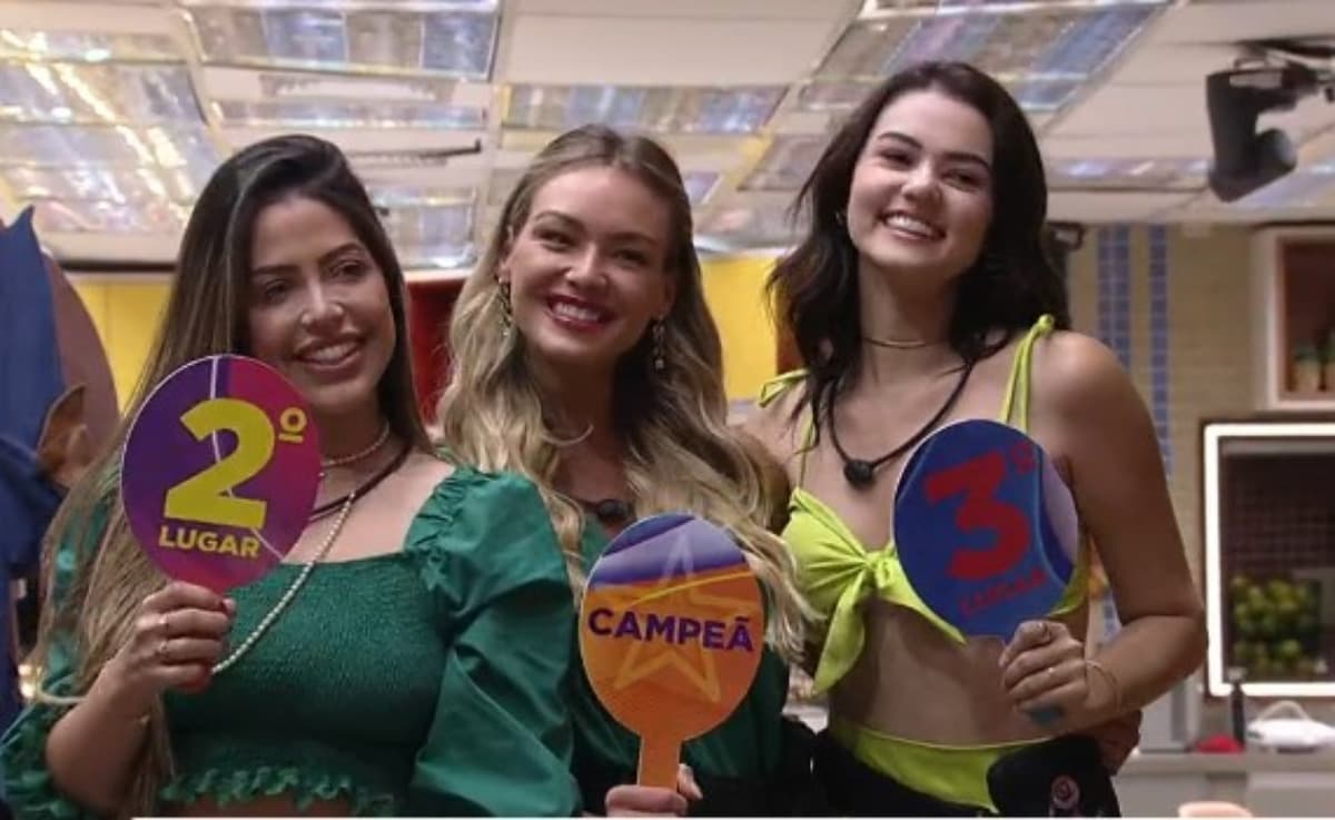 O pódio de Bárbara foi entre Laís e Eslovênia (Foto: Reprodução / Globoplay)
