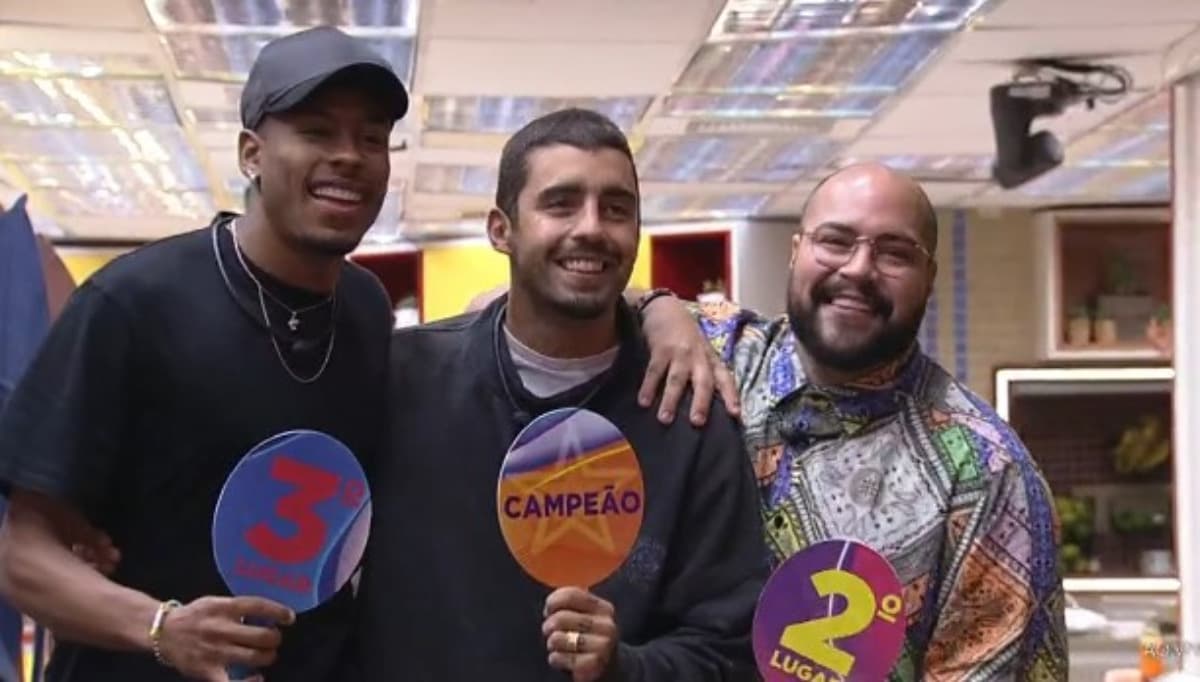 O pódio de Scooby foi entre Paulo André e Tiago (Foto: Reprodução / Globoplay)
