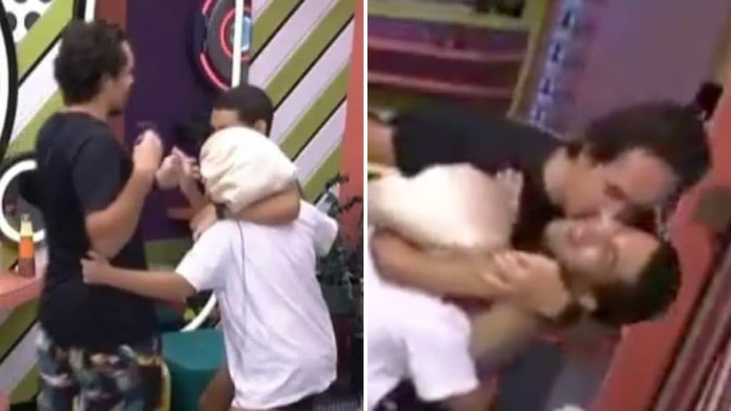 BBB22: Eliezer agarra Viny no quarto e dá beijão à força em brother: "Vem cá"
