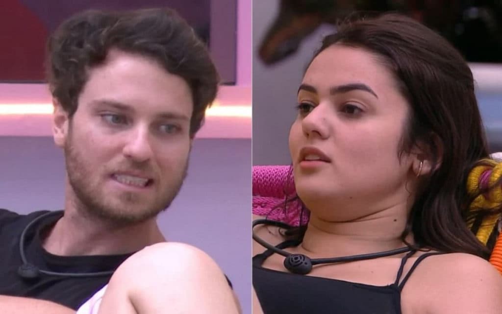 BBB22: Eslô enquadra Lucas e pede para ele deixar claro para Nat que não quer nada com ela