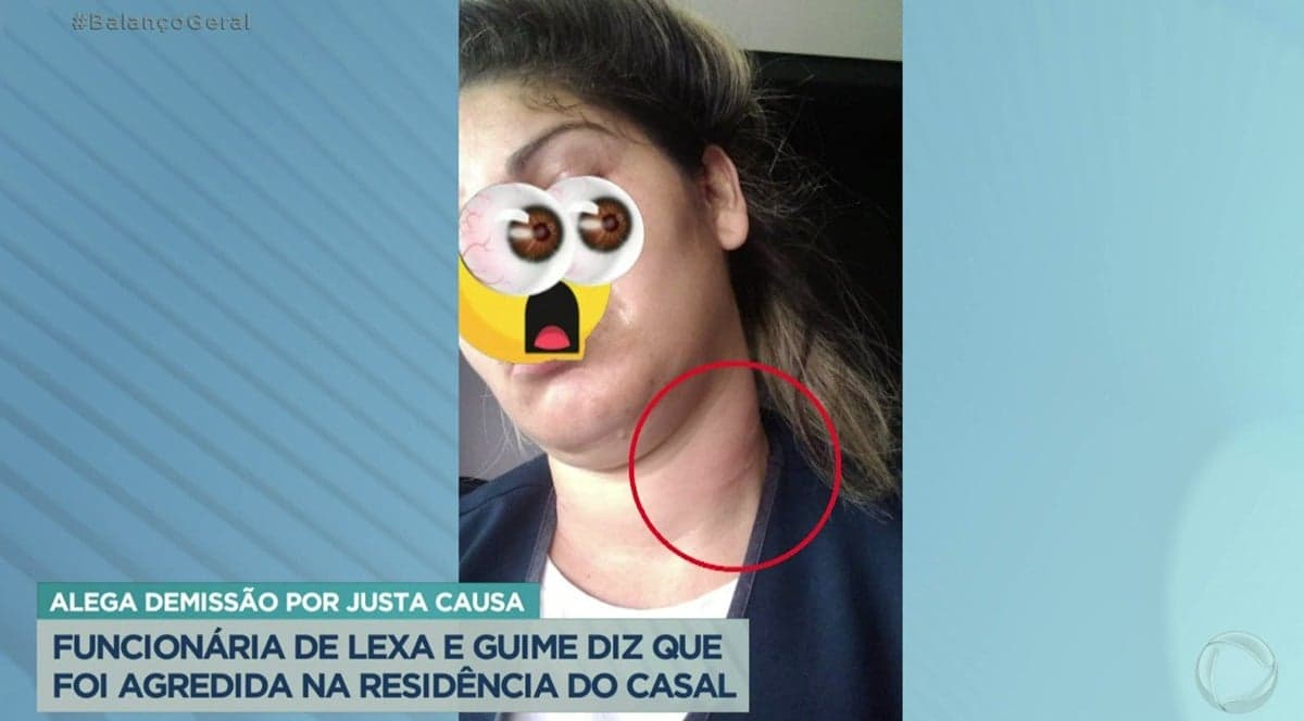 Doméstica de Lexa expõe agressão sofrida na Mansão (Reprodução/Record TV) Doméstica de Lexa expõe agressão sofrida na Mansão (Reprodução/Record TV)