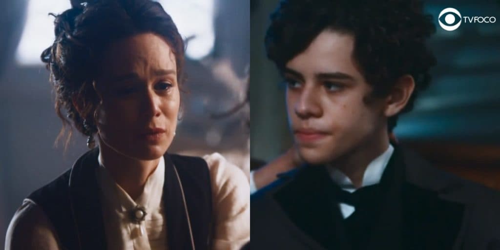 Nos Tempos do Imperador - Com nojo da mãe, Dominique esfrega descoberta de traição na cara de Luísa e humilha: "Amante"